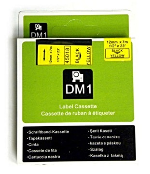 Taśma zamiennik Dymo 45018 S0720580 12mm czarny/żó