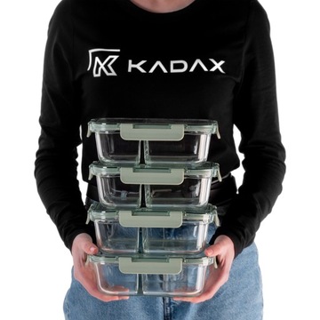 Пищевые контейнеры стеклянные 4x 1L контейнеры с отделениями для ланч -боксов