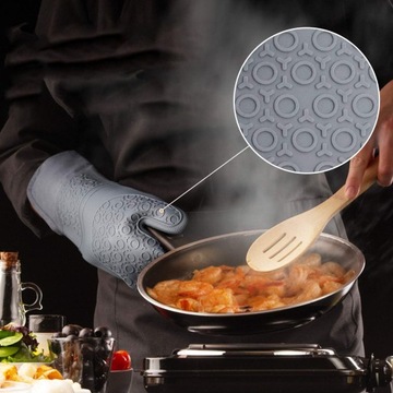 Термостойкие силиконовые прихватки, гибкие, комплект из 2 шт.