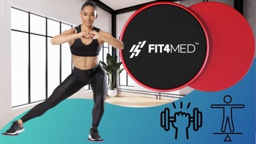 KOMPLET DYSKI POŚLIZGOWE DO ĆWICZEŃ PODKŁADKI TALERZYKI SLIDE FITNESS 2 SZT