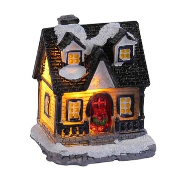 Świąteczny śnieg rozświetlający dom Xmas Miniaturowe podświetlane biurko w stylu C