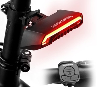 Задний велосипедный фонарь с датчиком остановки и указателем поворота с дистанционным управлением ROCKBROS