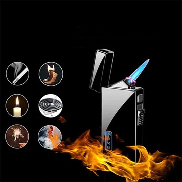 USB ЭЛЕКТРИЧЕСКАЯ ЗАЖИГАЛКА С ДУГОВОЙ ПОДСВЕТКОЙ ПЛАЗМЕННАЯ ЗАЖИГАЛКА 2 В 1