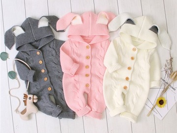 Комбинезон детский Rampers хлопковый RABBIT HARE с ушками 80 9-12м
