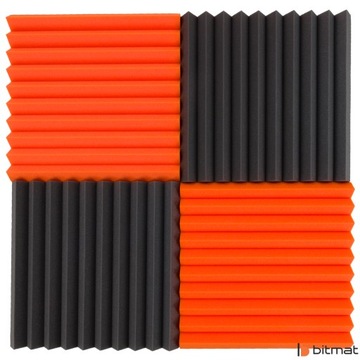 АКУСТИЧЕСКАЯ ПЕНА АКУСТИЧЕСКИЕ ПАНЕЛИ ОРАНЖЕВЫЙ КЛИН Треугольное подавление эха