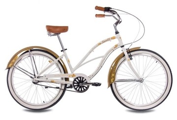 Miejski Damski Rower Koła 26 Aluminiowy Beach Cruiser Retro Nexus 3 Dzwonek