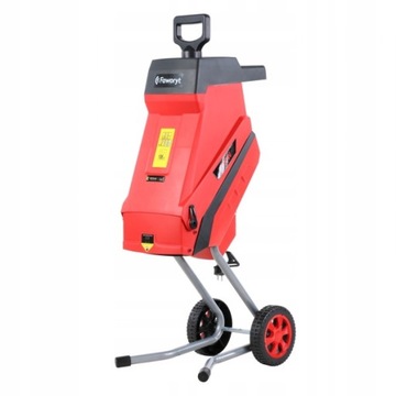 MOCNY RĘBAK ROZDRABNIACZ ELEKTRYCZNY DO GAŁĘZI TARCZOWY 2500W 45mm Z KOSZEM