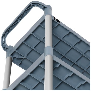 Пластиковая тележка для официанта с 3 полками 630 x 400 мм до 90