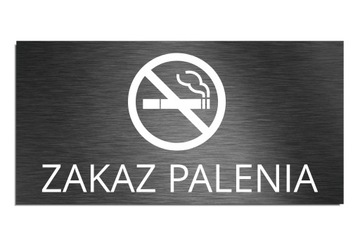 Tabliczka Zakaz Palenia grafitowa 10x20cm