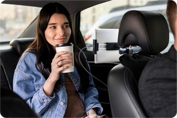 UCHWYT NA TABLET ZAGŁÓWEK DŁUGI KABEL USB C/USB C