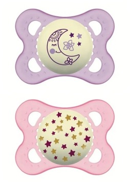 mam baby smoczek 2-6m. 2szt. night girl