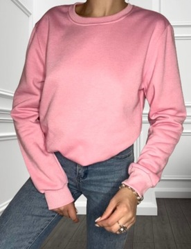 Bluza damska ocieplana różowa ściągacze miękka XL