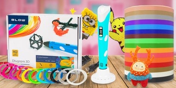 ZESTAW MAGICZNY DŁUGOPIS 3D PEN DRUKARKA STOJAK + WKŁADY DLA DZIECI GRATIS