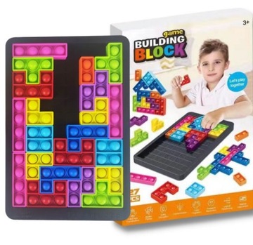 POP IT KLOCKI POPIT TETRIS PUZZLE UKŁADANKA BĄBLE PREZENT