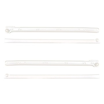 REJS МЕБЕЛЬНЫЕ РОЛИКОВЫЕ НАПРАВЛЯЮЩИЕ ДЛЯ ЯЩИКОВ BASIC L 450 мм БЕЛЫЕ - КОМПЛЕКТ