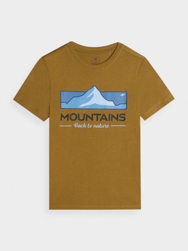 4F ФУТБОЛКА ДЛЯ МАЛЬЧИКОВ, ДЕТСКАЯ ХЛОПКОВАЯ ФУТБОЛКА