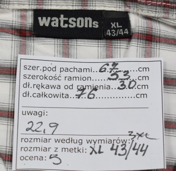 D25 KOSZULA MĘSKA WATSONS XXXL