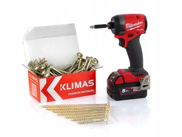 Саморезы столярные TORX 6х80 мм 100 шт. диск по дереву Klimas WKCP.