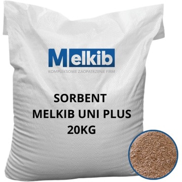 Sorbent Melkib Uni Plus 20kg, 0,3-0,7mm granulat do usuwania rozlewisk ropy