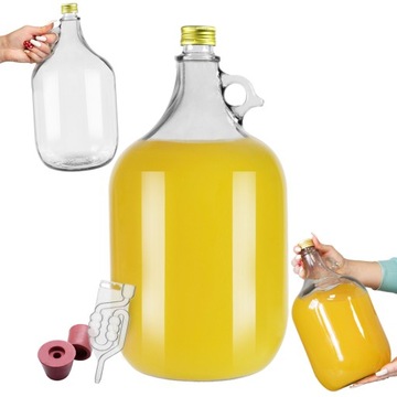 DAMA 5L Z ZAKRĘTKĄ BALON NA WINO KOREK RURKA