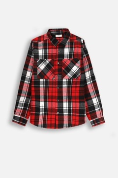 Chłopięca Koszula Czerwona W Kratę Długi Rękaw 146 Coccodrillo ZC4