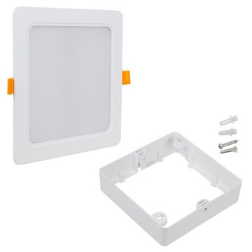 Panel LED sufitowy plafon 18W Maclean MCE374 S z ramką natynkową MCE379 S