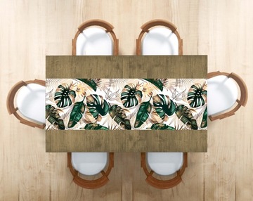 ПРОТЕКТОР 40X180 СТОЙКИЙ К ПЯТЯНИЯМ С РИСУНКОМ БЕЛЫХ ЛИСТЬЕВ