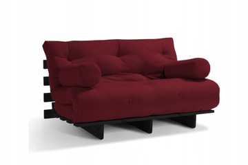 Sofa z funkcją spania 160x200 cm - Pascall Slim Exclusive Black Futon BO20