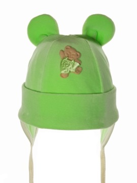 ШАПКА МЕДВЕЖЬЯ, ВЕЛЮР, ШАПКА НА ЗАВЯЗКЕ, 3-6 МЕСЯЦЕВ, 14 ЦВЕТОВ