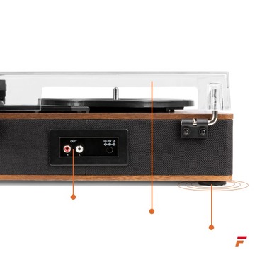 Стереофонический проигрыватель HQ BT с динамиками Fenton + винил