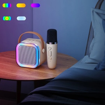 Беспроводной микрофон KARAOKE KIT со светодиодной подсветкой RGB и Bluetooth-динамиком