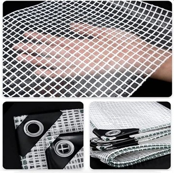 PLANDEKA 1,5x2 PRZEŹROCZYSTA ZBROJONA Wodoodporna 100g UV++