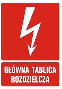 Naklejka główna tablica rozdzielcza 10x15