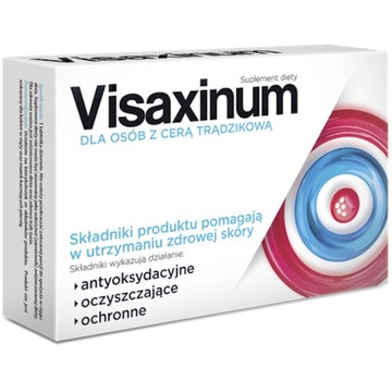 VISAXINUM 30TAB NA TRAZIK ZDROWĄ SKÓRĘ ZASKÓRNIKI
