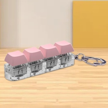 Брелок-клавиатура с непоседами, сенсорная игрушка для подростков, детей, мальчиков и девочек, розовый цвет