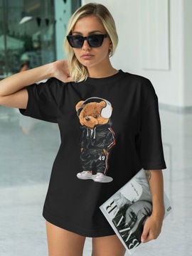 ФУТБОЛКА OVERSIZE СВОБОДНОЕ ПЛАТЬЕ BEAR TEDDY BASIC СВОБОДНОЕ ПЛАТЬЕ XXXL КАЧЕСТВО