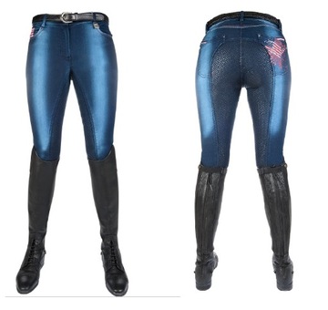 HKM, Bryczesy młodzieżowe USA DENIM 140 ciemnogran