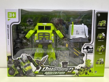 ROBOT TRANSFORMACJA ŚMIECIARKA 18cm