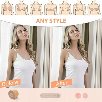 ЛЕНТА ДЛЯ ПОДЪЕМА ГРУДИ BOOB TAPE, ВЫРЕЗ С 12 СОСКАМИ