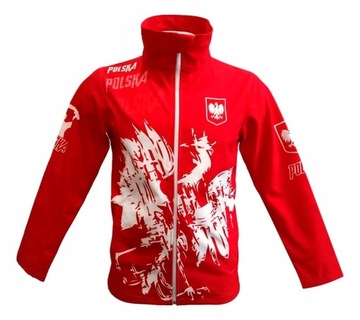 KURTKA POLSKA SOFTSHELL KIBICE NA PLECACH M