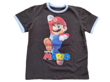 Bluzka KRÓTKI T-SHIRT KOSZULKA 128 SUPER MARIO