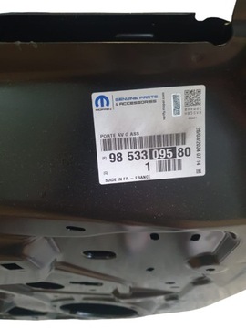9853309580 DVEŘE PŘEDNÍ LEVÉ OE PSA EXPERT TRAVELER JUMPY SPACE TOURER K0