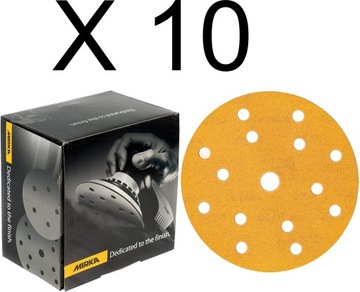 10 x KRĄŻKI ŚCIERNE MIRKA GOLD PAPIER 150MM P320