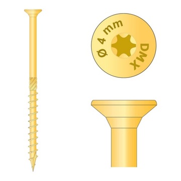 Шурупы по дереву 4x45 КОНУСНЫЕ 200 шт.