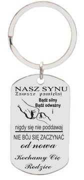BRELOK NIEŚMIERTELNIK DLA SYNA OD RODZICÓW GRAWER