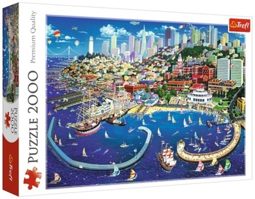 PUZZLE Zatoka San Francisco WYMAGAJĄCE 2000-el. Trefl WYSOKA JAKOŚĆ