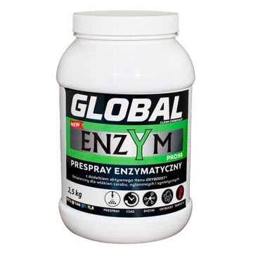 GLOBAL Enzym PRO98 2.5kg prespray enzymatyczny do tapicerki dywanow GA