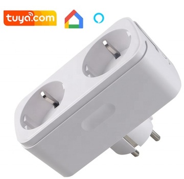Розетка с двойным измерением Wi-Fi TUYA SMART