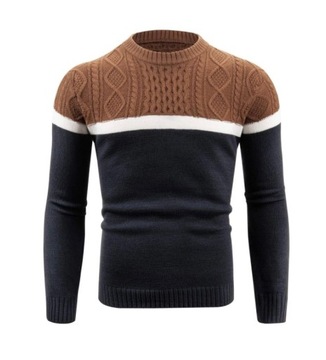SHEIN SWETER MĘSKI WIELOKOLOROWY CASUAL XL VEG