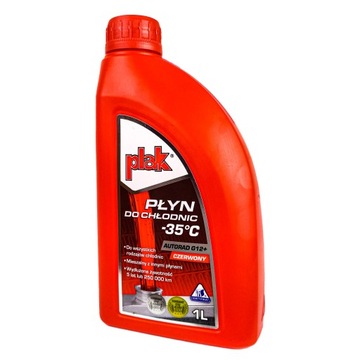 РАДИАТОРНАЯ ЖИДКОСТЬ PLAK-35C G12+ РОЗОВЫЙ КРАСНЫЙ 1л